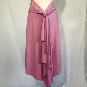 Xhilaration pink draped midi skirt